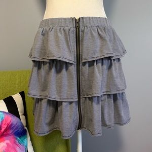 Sugar & Spice Striped Ruffle Mini Skirt D4